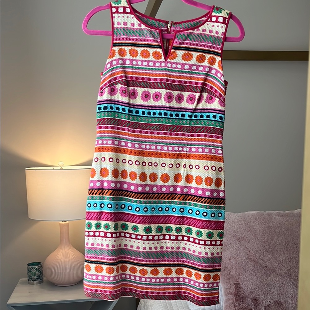 Talbots Colorful Striped Sleeveless Dress